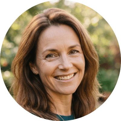 Smiling woman in her 50s, headshot
